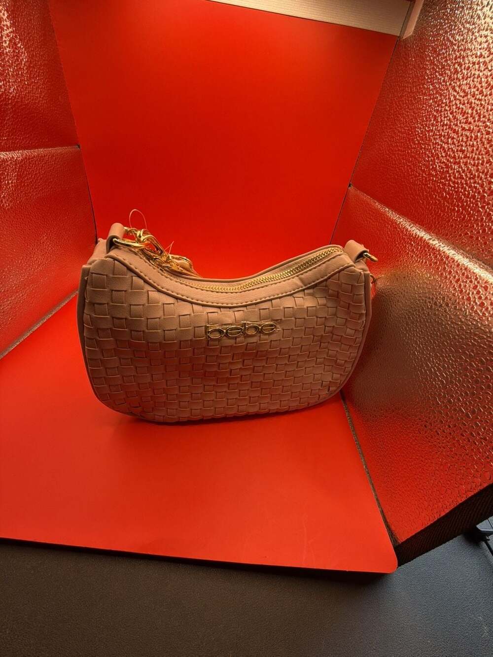 Bebe Woven Crossbody Bag with Detachable Coin Pouch